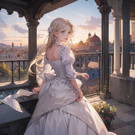 ((Highly detailed CG unity 8k wallpaper)), Roman Emperor Constantine the Great and a beautiful woman named Serdica, beloved by the Roman Emperor Constantine the Great. A happy couple. An eternal bond of love. Mutual affection. Pure love. romantic, sunset, ...