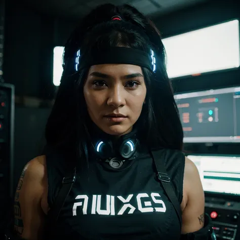 Mapuche woman cyber punk