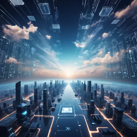 Virtual cyberspace sky technology 