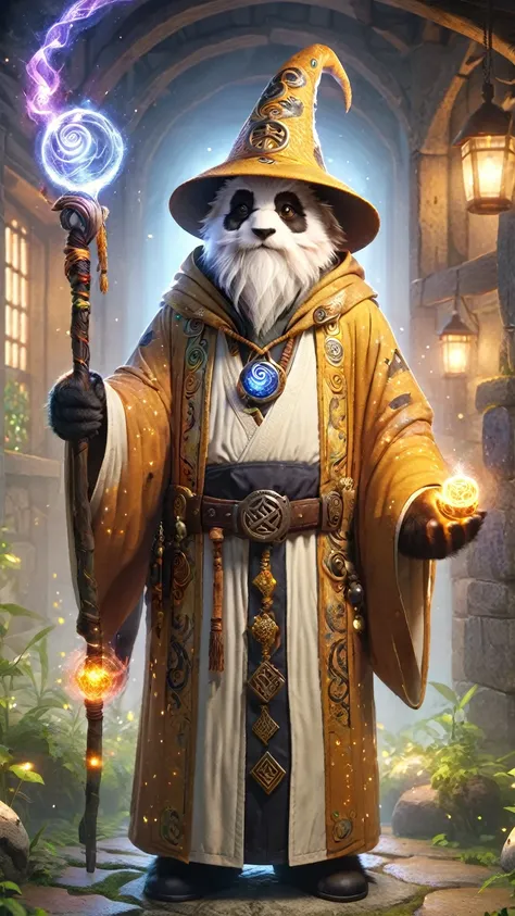 panda man,wizard master outfit