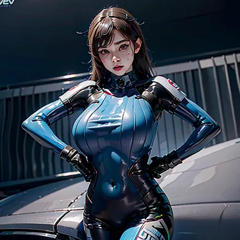 3d, 3dcg, orverwatch, D.vd, overwatch, Huge breasts, gigantic breasts, Big Breasts, Protruding nipples, D.vd suit, D.vd‘s suit, Latex suit, latexsuit, 