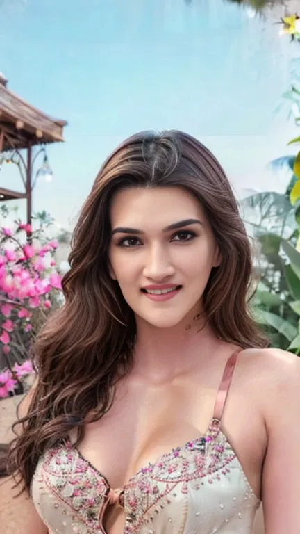 kr1t1 sexy, kriti sanon, ((chubby face)),hot,(fleshy milf), cleavage, long legs, slender frame, hourglass figure, slender waist,...