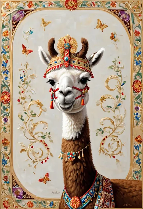 An Alpaca, sing, (masterpiece, best quality, Professional, perfect composition, very aesthetic, absurdres, ultra-detailed, intricate details:1.3)