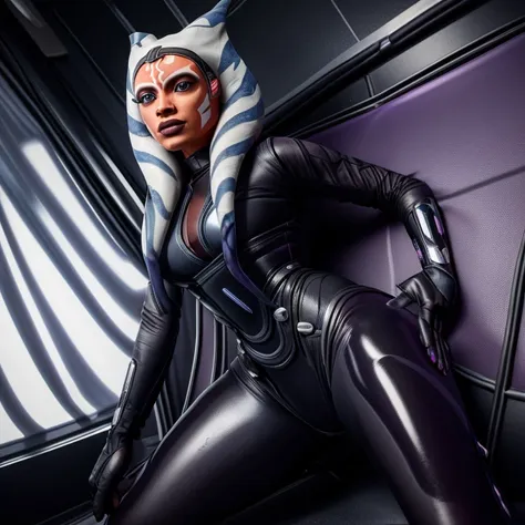 ahsoka,lie in a latex vacuum bed,(best quality,4k,8k,highres,masterpiece:1.2),ultra-detailed,(realistic,photorealistic,photo-rea...