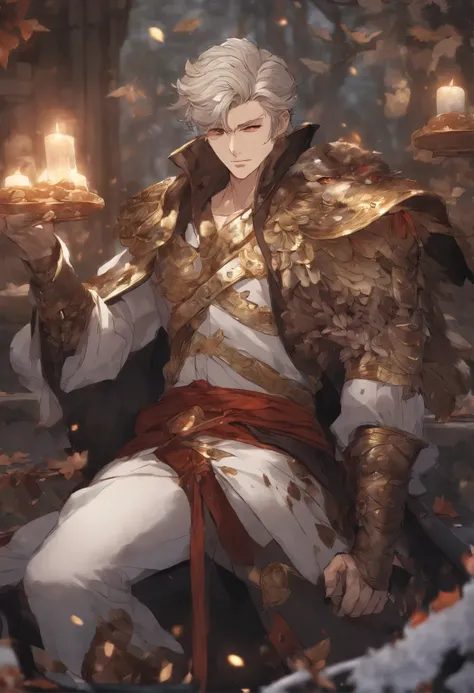 close-up of an owl,     daemon, infected with mushrooms, cutting your skin, drinks alcohol, flowing down his body and mixing with the blood on the floor.   , detailed anime character art, detailed key anime art, Granblue Fantasy, handsome guy in demon slay...