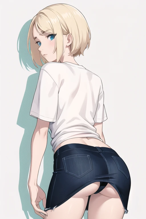 Gwen wipeing her butt with her brother’s t-shirt 