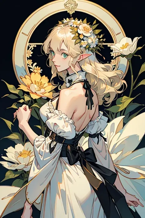 (Art Nouveau:1.25), maximalism artstyle,neon theme,Suprematism,Beautiful detailed flowers, Beautiful detailed eyes,Hyper Detailed,flower,hyper quality,,Eyes,Flowers and hair are the same color,beautifuly color,Face,Her hair is becoming a flower, flower,hai...