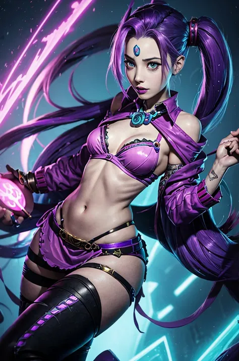 best quality ,masterpiece, ((jinx from League of Legends,