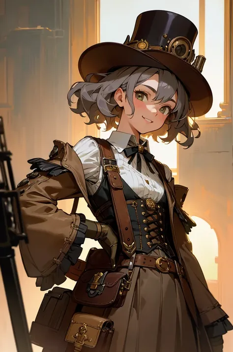 Photorealistic,(masterpiece, best quality:1.1), (8k, best quality, masterpiece, ultra highres, ultra-detailed:1.2),a girl,cute,17yo,tall little,steampunk fashion,gothic Steampunk hat,goggle,corset jumper skirt(brown)bare shoulder,platform cowboy-boots,
BRE...