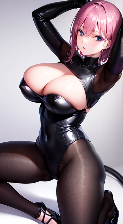 Very large breasts、Nipples、Sexy pose、Sexy Face、Evil female executive、villain、risque clothes、Long gloves、Pink Hair、Eroticいお姉さん、villain、Hypnosis、brainwashing、Erotic、Tight clothes