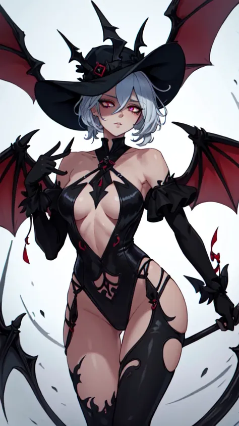 A sexy but cute and drop dead beautiful succubus with a body that could entice any man or woman, her dark skin and glowing eyes are her most striking features, her outfit is devilish but leaves just enough to the imagination, she has a beautiful pair of ba...