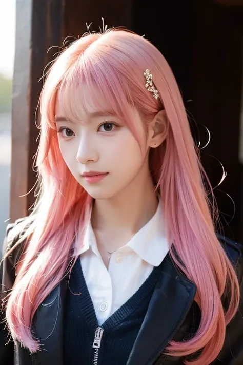 Korean Idol Style, Long Hair, Pink Hair