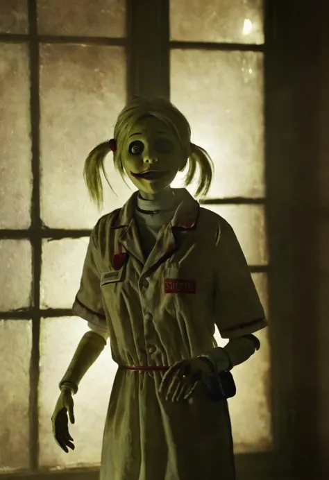 (nightmare.silent hill hospital alchemilla puppet nurse) best quality, masterpiece: 1.2) evil, creepy scary, dark scary, sepia, ...