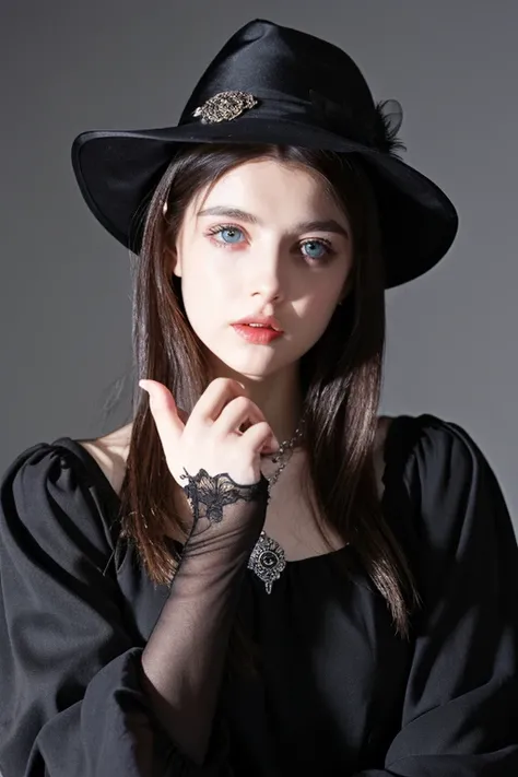 ((highest quality)), ((masterpiece)),  witch　black　Blue Eyes