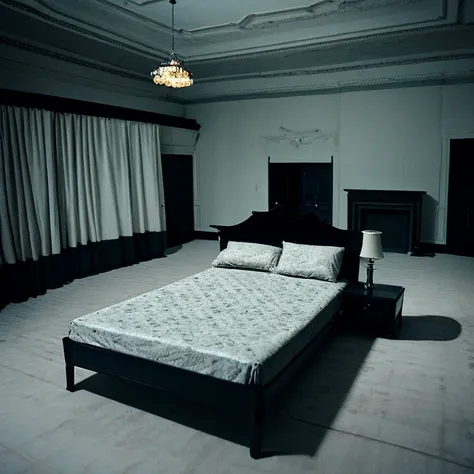 indoor,Too wide,Horror,dark,luxury,bed,furniture,Nobody is here,midnight