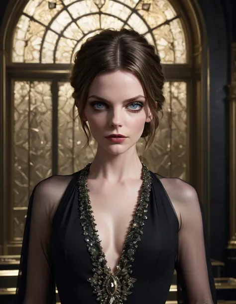 24 yo 1woman, [Anne Hathaway:Michelle Pfeiffer:0.4] as Selina Kyle, exudes beauty with her radiant, smooth skin. Her strong, serious demeanor and confident stance convey an air of convincing allure. Insanely detailed and intricate lavish elegant and luxuri...