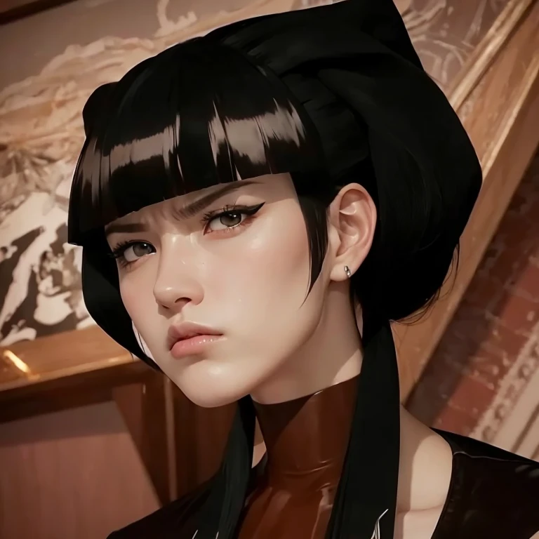 Ultra detailed, photorealistic, masterpiece, perfect, masculine female, angry look