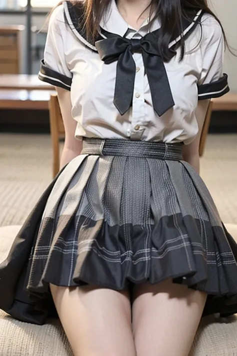 A woman in a white shirt and black skirt poses for a photograph, JK school uniform, in school uniform, Black Lens Stockings，Girl in uniform, in school uniform, school uniform, japanese girl school uniform, seifuku, 魔法学校の, Wear a dress, Dressed as a high sc...