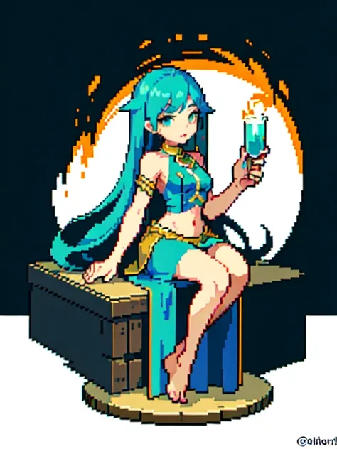 (masterpiece, top quality, best quality), pixel,pixel art,1girl,laying on the bed,full body,