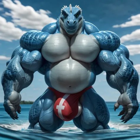 ultra-high detailed, absurd res, RAW photo, by takemoto arashi, (by edjit7, by oreocakes) (sharp focus:1), high quality:3, (muscular arms:1.2), (too huge gargantuan powerful muscles:1.5), (bulging musclegut), dad bod, (soft round belly), wide hips, (huge p...