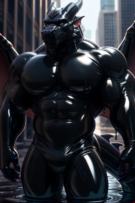 reflection light, reflection light, chromatic aberration, chromatic aberration, cinematic lighting, from outside, UHD, UHD, anatomically correct, best quality, highres, 1080P, super detail, super detail()))))))hyper muscles, hyper pecs,solo, male anthro dr...