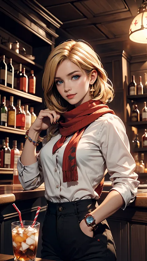 ((最high quality, 8K, masterpiece: 1.3, Ultra HD, high quality, 最high quality, High resolution, realism)) 、A 22-year-old extremely beautiful white woman、Hair color blonde、blue eyeedium Hair、Straight Hair、smile、Slender but well-proportioned body、Background b...