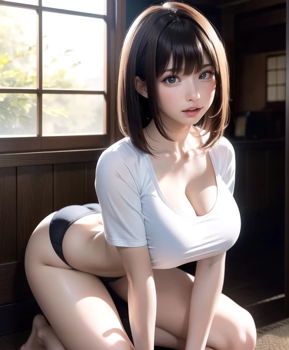 16 year old Japanese girl,(非常にdetailedな肌),curvy,,Beautiful big breasts,(Big Breasts),Pale skin,Pointed Chest,Erect nipples,(Fantasy art,Best image quality,Hyperrealist portrait,(8k),Ultra-realistic,最high quality, high quality, High resolution, high quality...