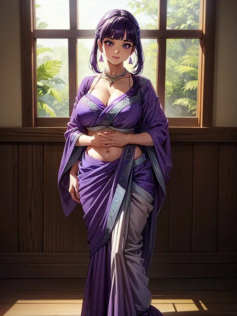 （8k, raw photos, minino：1.1） ，female，（looki at viewer company），cowboy lens，japanese，fern / (sousou no frieren\），（fullbody saree：...