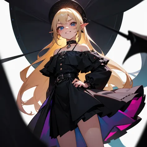 lolicon, gothic lolita, . young , 13 years old, polish, with very long, blonde and super light hair, almost almost white, with a...