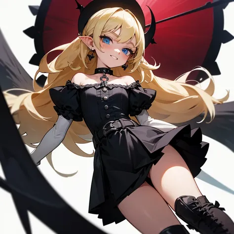 lolicon, gothic lolita, . young , 13 years old, polish, with very long, blonde and super light hair, almost almost white, with a...