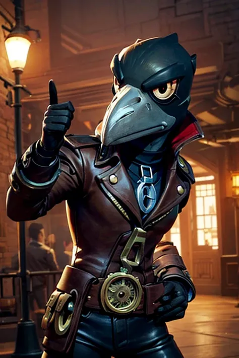 crow, steampunk decor