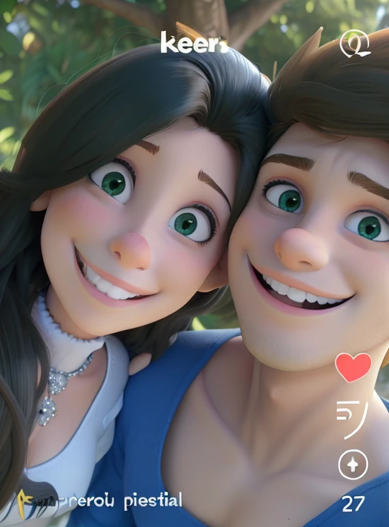 melhor qualidade, casal branco de cabelo castanho feliz sorriso perfeito