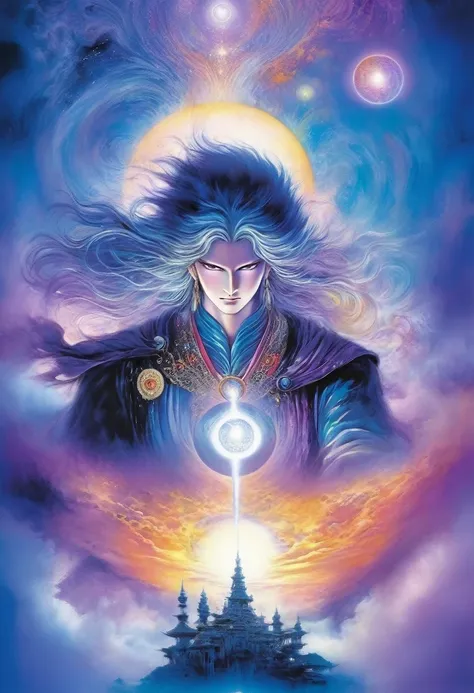 (In a dreamlike, fantasy world, a telepathic male with psychic powers possesses a unique third eye. The intense gazing of his deep purple eyes allows him to access an alternate reality and connect with parallel universes. His mind bending abilities are enh...