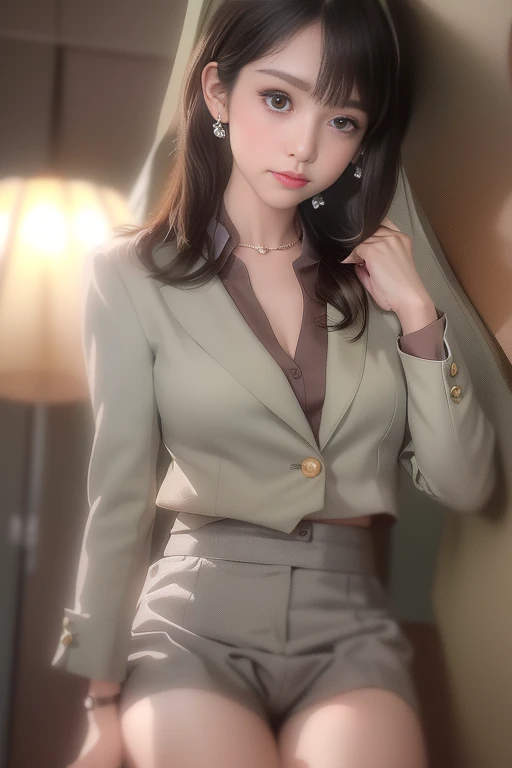 8K, RAW portrait (japanese woman),masterpiece、Photoreal:1.2、realistic, ultra high resolution, highest quality, real life photos ,( in the evening :1.1),
((((1 female:1.5))))、(cute face:1.3)、japanese woman,((office lady))、((suit:1.6))、 short hairstyle,slend...