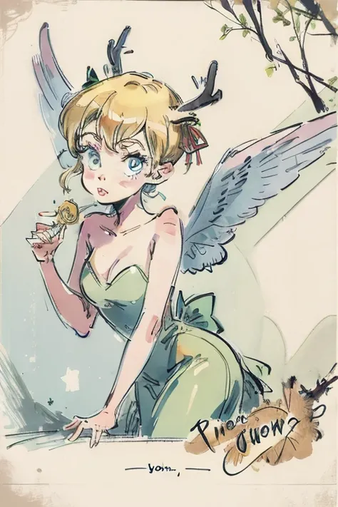 Girl with wings and antlers poster Impact vision