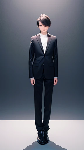 Androgynous person standing alone