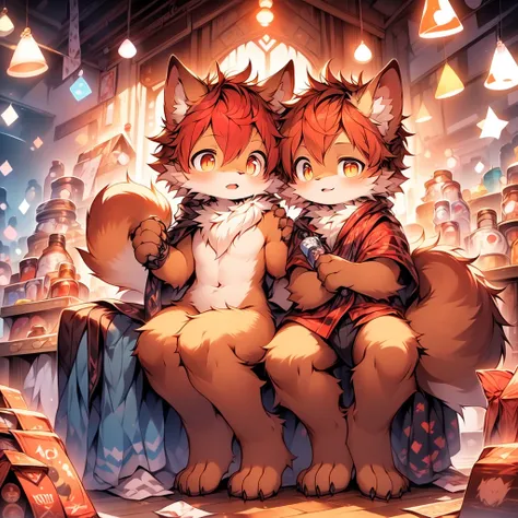 ,masterpiece, high quality, h, number \(artwork\), through rich snacks, yes,kiyoyama,red hair all over the body, male wolf,short...