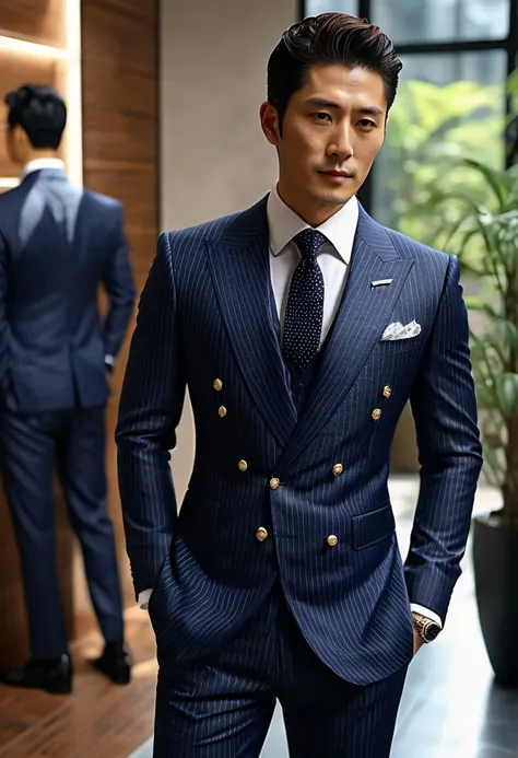 30-year-old refreshing and handsome new employee、（super handsome guy in s-class suit）、japanese 30-year-old man、　merchant、　ultra ...