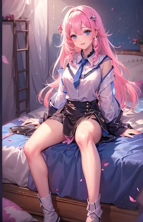 ((highest quality)), ((masterpiece)), (Get used to it), Perfect Face , beautiful girl , On the bed ,