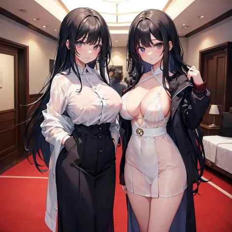 The crazy guy in my heart　Anna Yamada　Black Hair　Long Hair　Fair skin　Big Breasts　uniform　nude　tall　Women　See-through bra