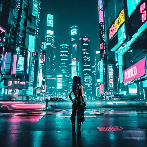 Cyberpunk cityscape