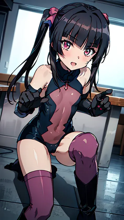 最high quality,  Very detailedなCG, pink sparkle, And Shurusha, Twin tails, shirabe, shout, anger, One girl, Bodysuits,(whole body),Explain the whole,Browsing Caution,最high quality,High resolution, Very detailed,Game CG,Dutch Angle,緻密でBeautiful Eyes,beautifu...