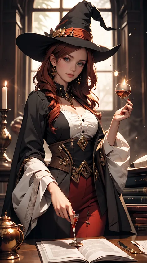 witch, Roleplaying, magician, magic, Redhead woman