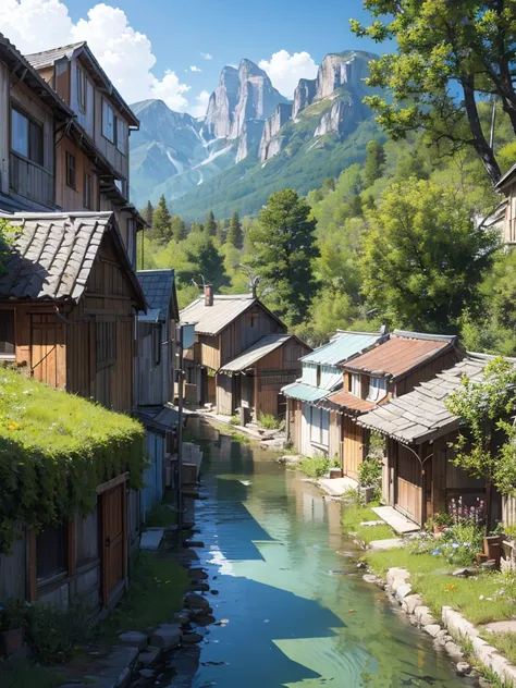 A hidden village in the mountains