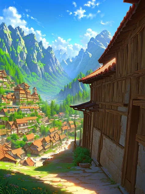 A hidden village in the mountains