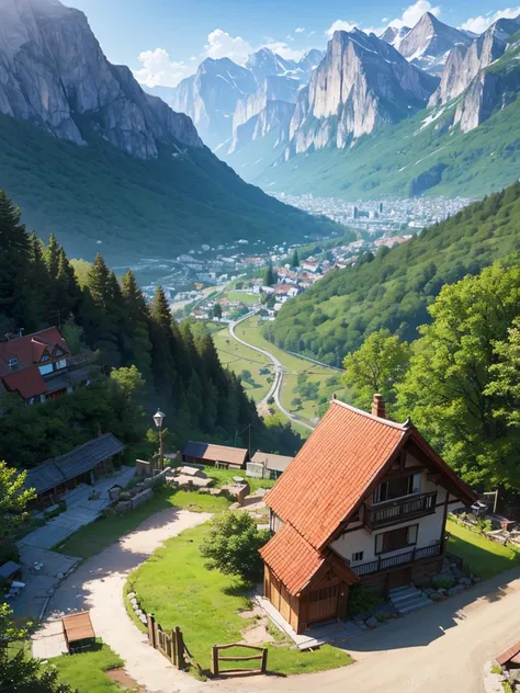 A hidden village in the mountains