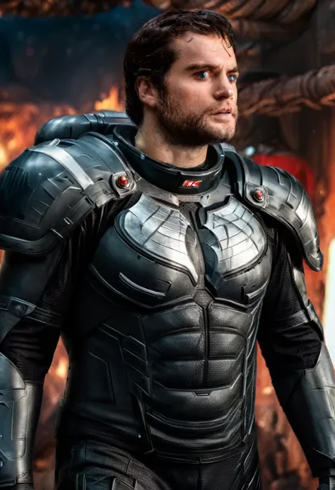 henry cavill in space marine armor hyper realistic picture perfect 8k