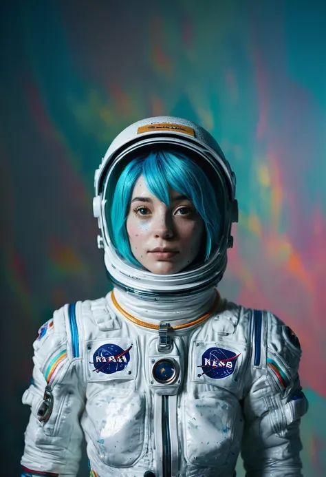 8K, ARTISTIC photogrAphy, best quAlity, mAsterpiece: 1.2), A (potrAit:1.2) Don Bluth Style  ASTRONAUT nude White-Black Toon Doll, full body RAW candid cinema, cyan hair, 16mm, color graded portra 400 film, remarkable color, ultra realistic, sad admosphere,...