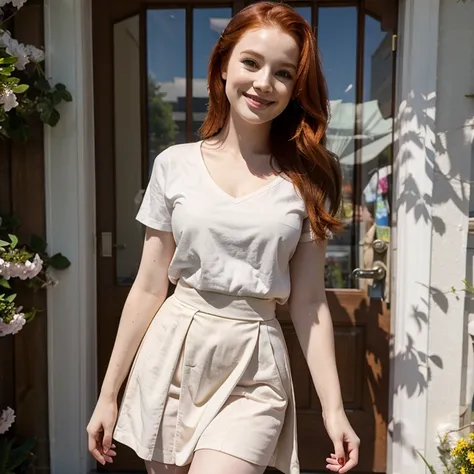 Madelaine Petsch dressed in spring clothes smiling