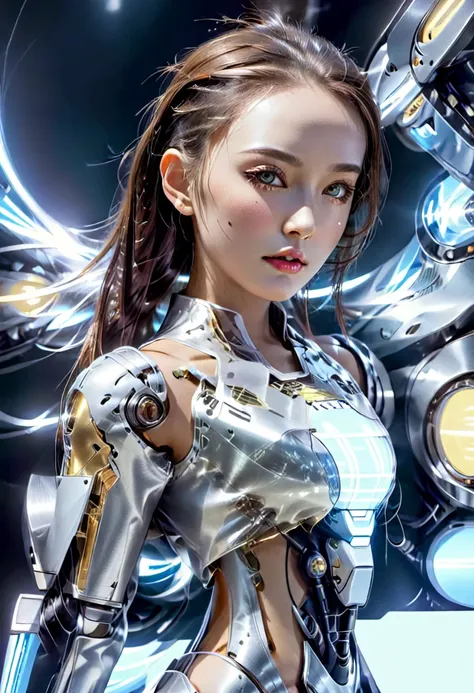 bio mechanical cyborg girl